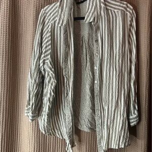 Striped Button-Up Shirt
